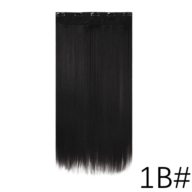 

MERISIHAIR женский длинный прямой парик для наращивания волос из синтетического волокна, натуральный 5 зажимов, черный, коричневый, светлый, для повседневного использования