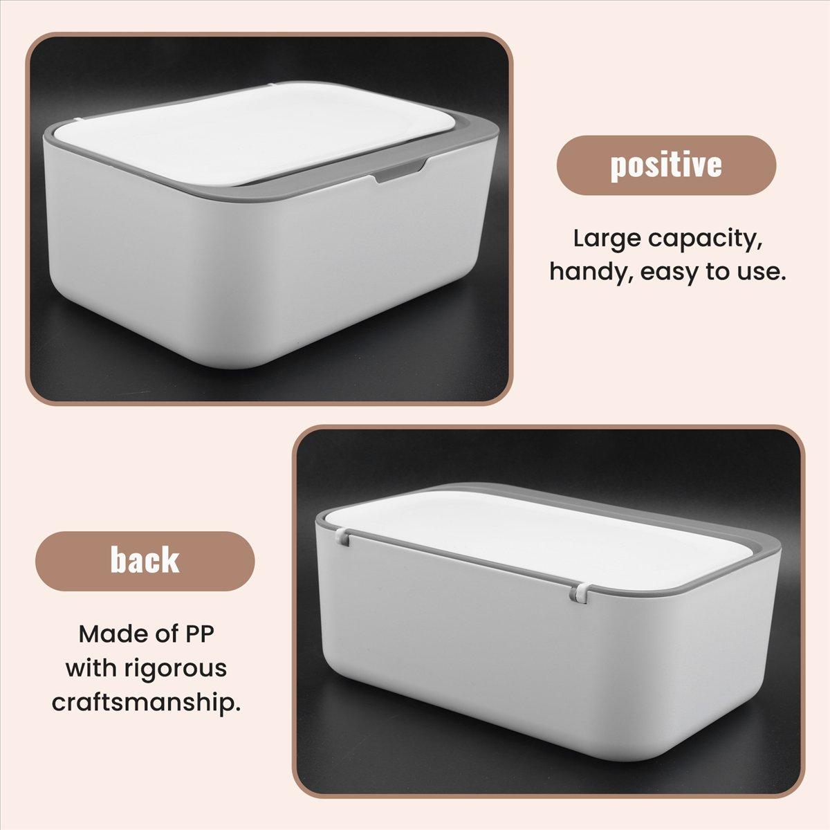 

BHBL Wet Wipe Dispenser,Baby Napkin Storage Box Holder Container Dust-Proof Wet Tissue Box for Home, Office (Gray) China Mainland