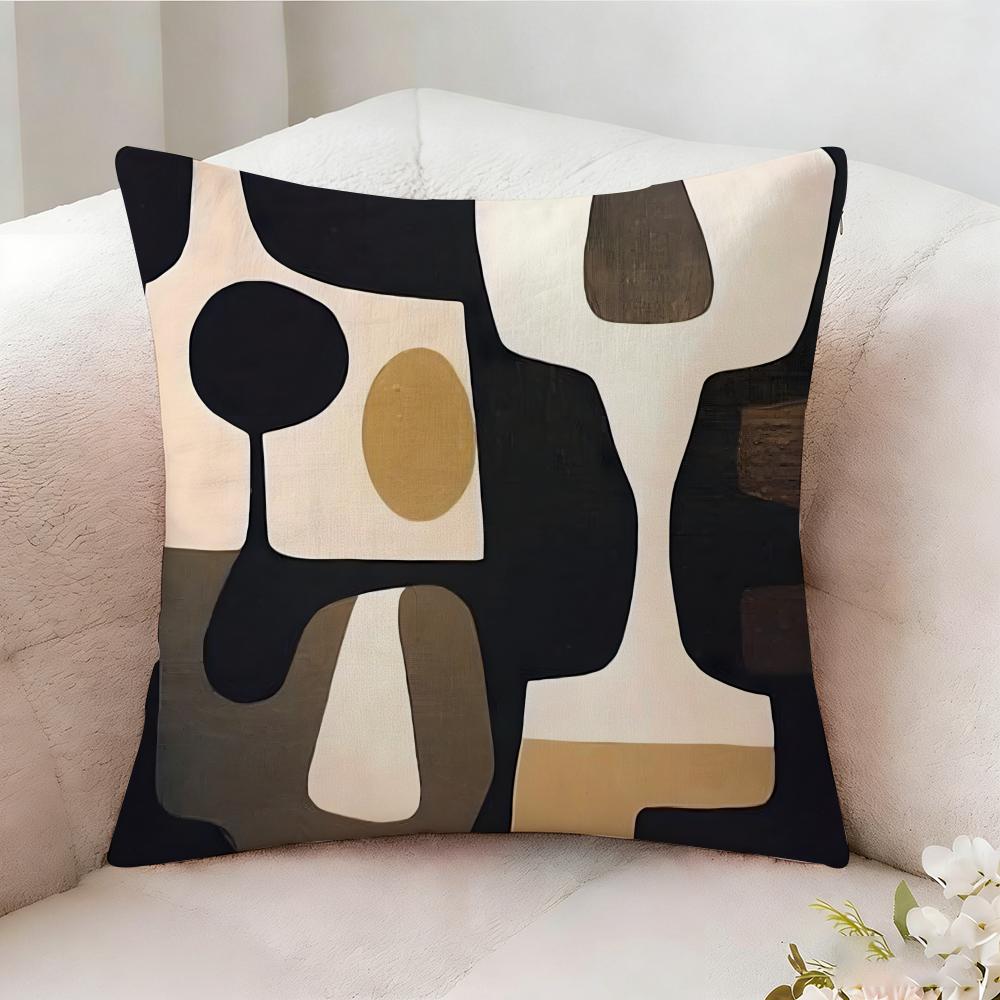 Retro Geometric Shading Pillow Case Pillowcase Doublesided Printed Sofa Cushion Bedroom Headboard Pillow