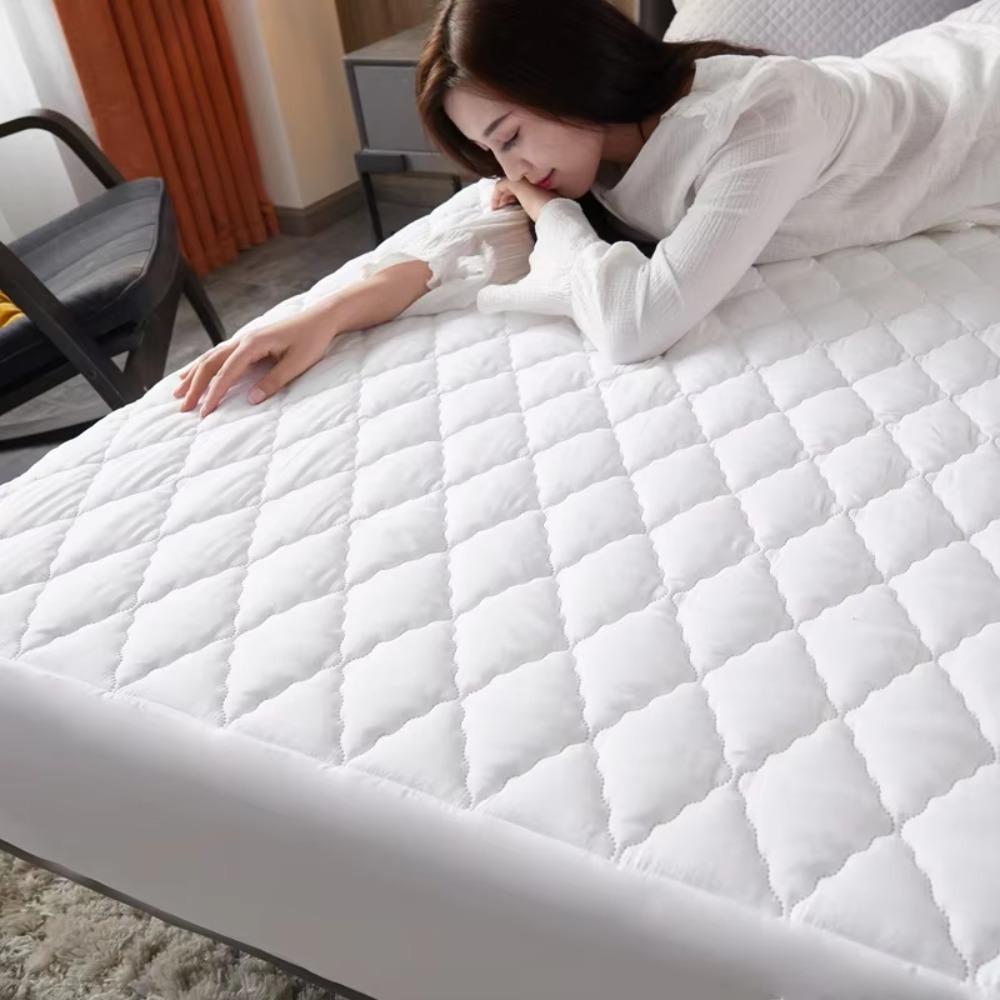 Waterproof Matress Protector Rhombus Lattice Pattern Mattress Pad Durable Mattress Cover  Hotel