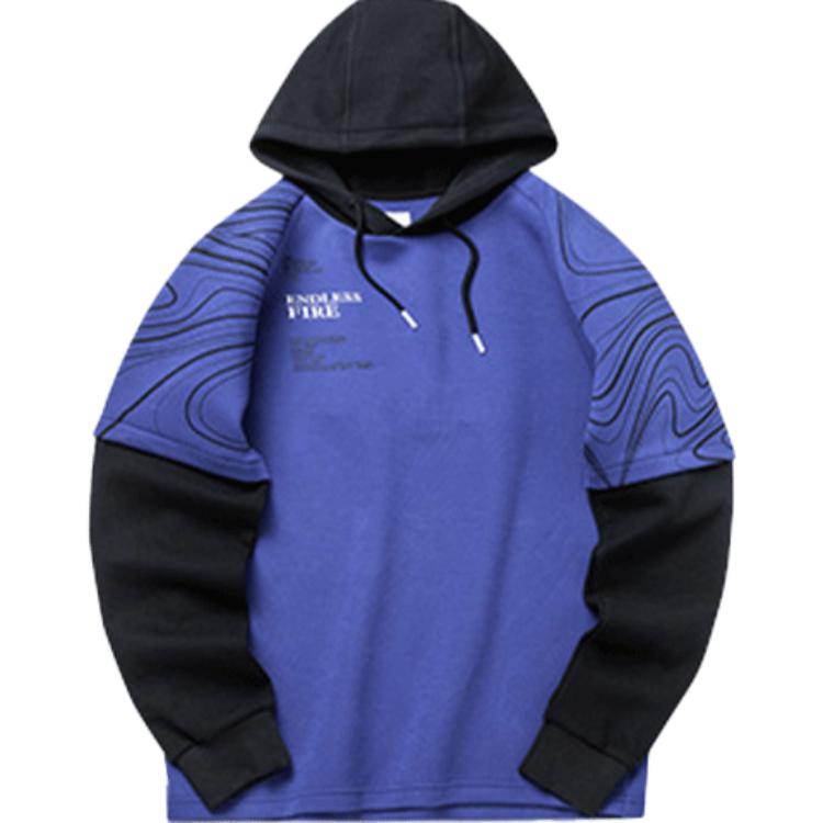 

Anta Basketball Series Casual Logo Pullover Hoodie Men hoodies Color-Block 152141733-2 L