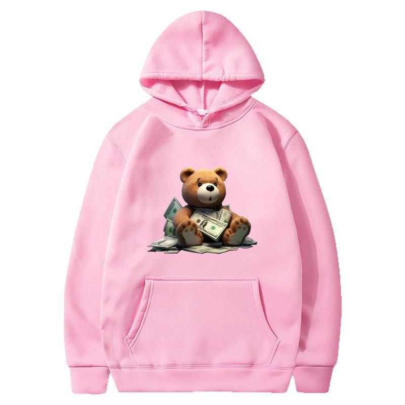 Autumn/Winter Trendy Couple's Hooded Fleece-Lined Sweatshirt with Letter Print