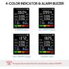 LCD Digital Color Screen CO2 Detector 5 in 1 Formaldehyde TVOC Tester Portable Multifunction Indoor Air Quality Monitor