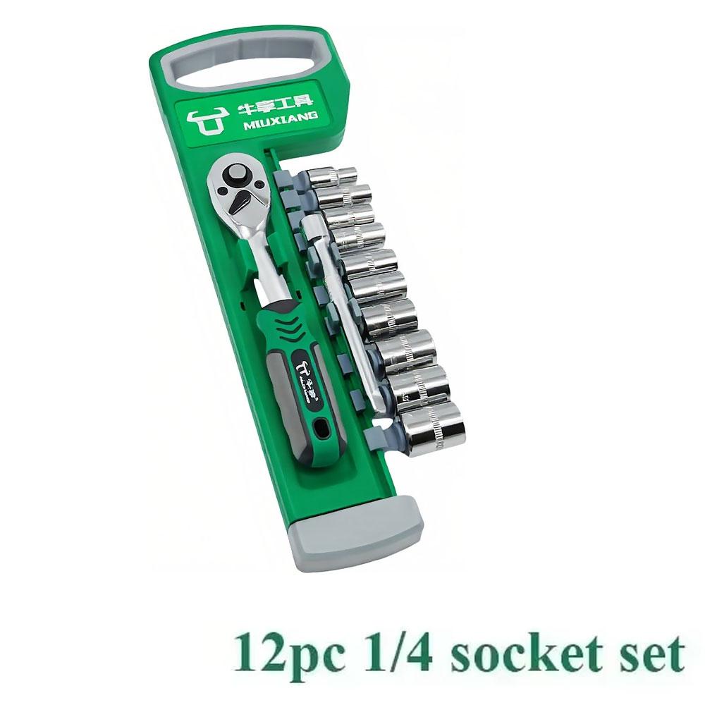 

Набор торцевых головок 1/4 3/8 дюйма CR V Метрические Имперские Головки с Трещоткой с Быстрым Сбросом Профессиональная Модель 72 Зуба Автомобильные Инструменты