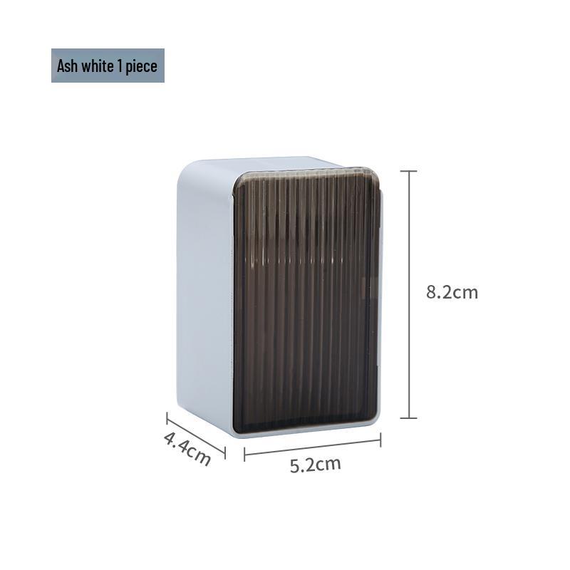 Wall-Mounted Flip-Top Toothpick Holder - Creative Plastic Design for Home and Restaurant