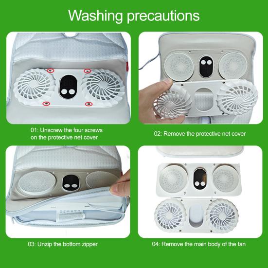 Baby Stroller Cooling Pad 3 Speeds Cooling Cushion with 2 Fans Timer Setting Breathable Mesh Cooling Liner for Stroller Crib Summer Baby Essentials