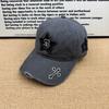 Retro old pentagram cross baseball cap men's and women's versatile soft top sunshade cap tide