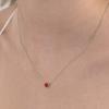 Tatiana (925 Silver) Heart Pendant Necklace NZ2515 Red