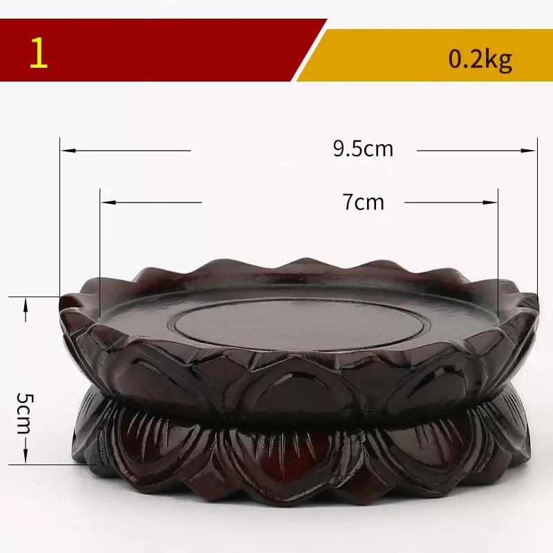 Круглая подставка из массива дерева в форме лотоса, статуя Будды, стол для освящения, основа для благовоний, украшение для дома