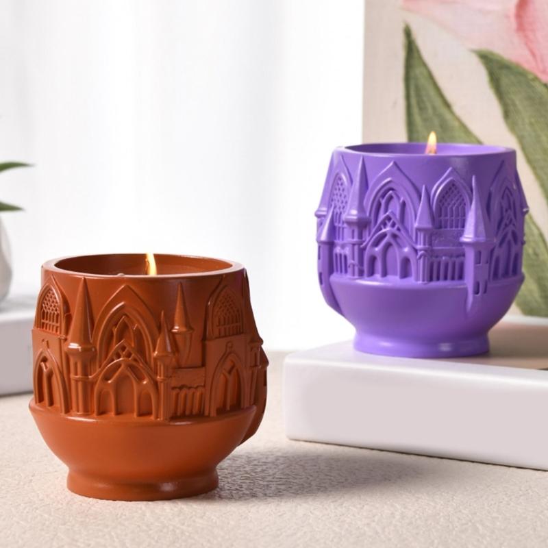 Multipurpose Handcraft Sturdy Silicone Mould for Resin Art Nordic Styles Storage Cups Candle Containers Reusable