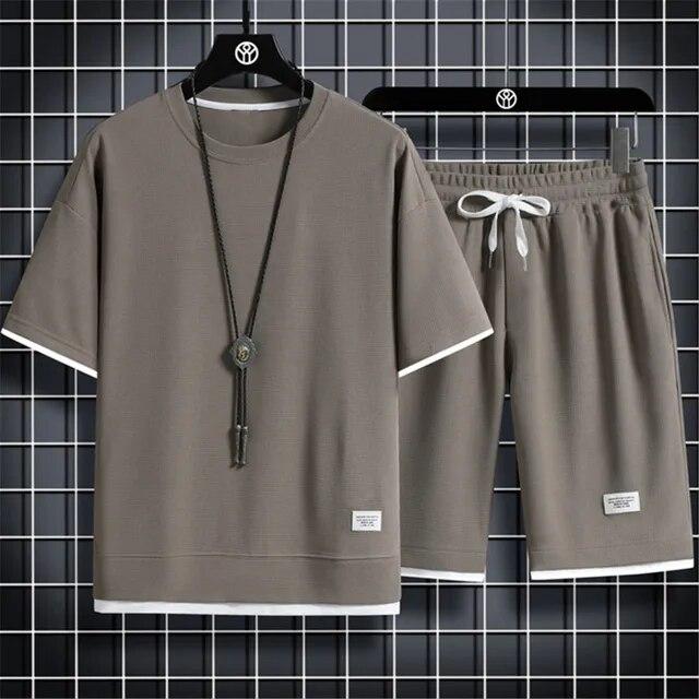 3D Retro Printing Summer Beach  Tracksuit Fashion Oversized  T-shirt Shorts Outfits Sets Streetswear Leisure Time Men's Clothing