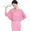 Women's Batwing Sleeve Ruched Top - Loose Fit, Versatile Round Neck Pullover for Spring/Summer Casual Wear