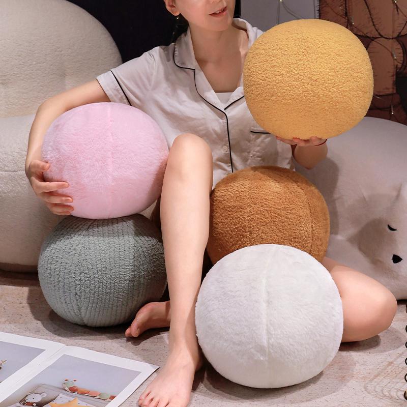 30x30cm Yoga Plush Ball Toy Stuffed Sport Ball Pillow Back Support Plushie Sofa Chair Decor Home Interactive Prop Gift