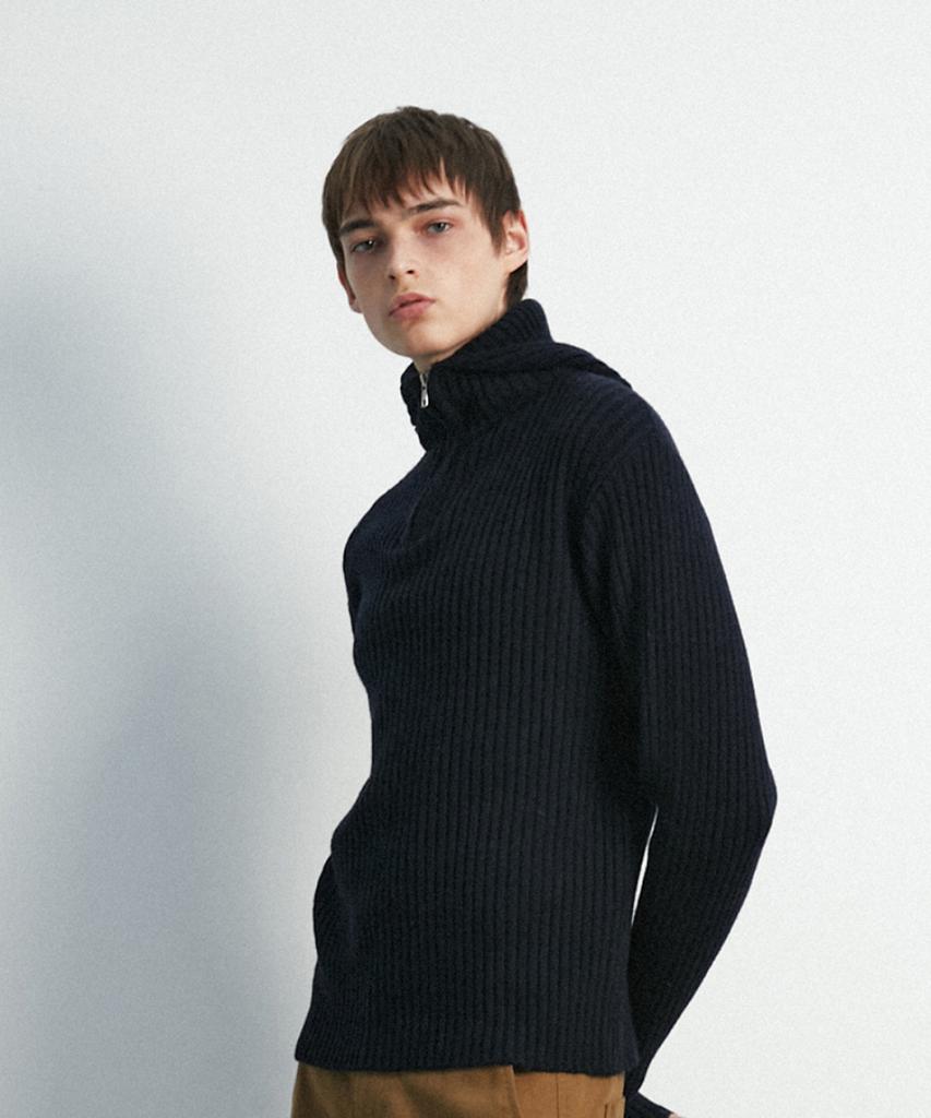 MOONSUN Unisex, Balaclava Knit Top / Dark Navy