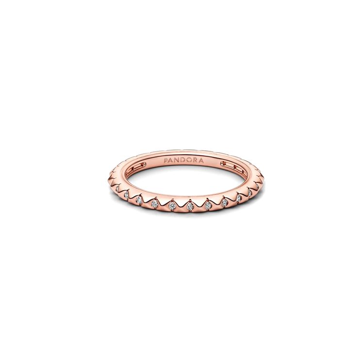 Pandora Cone Stud Alloy Ring Women rings Rose-Gold 182800C01