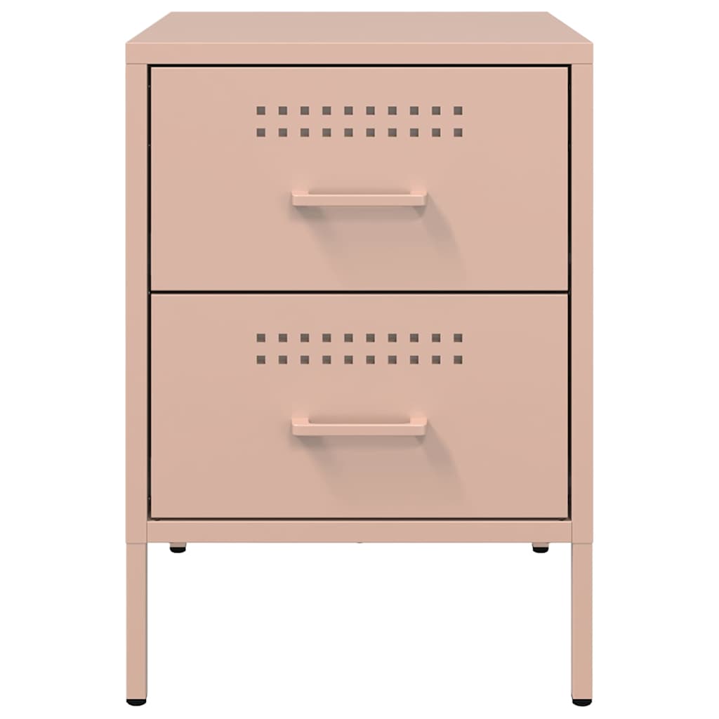 Nightstands 2 pcs Pink 36 x 39 x 50.5 cm Steel