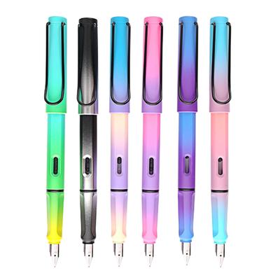 Penna Stilografica Colorata Assorbitore d'Inchiostro a Pistone Staccabile Pennini Fini Medi Opzionali Ideale Per la Pratica di Scrittura dei Bambini