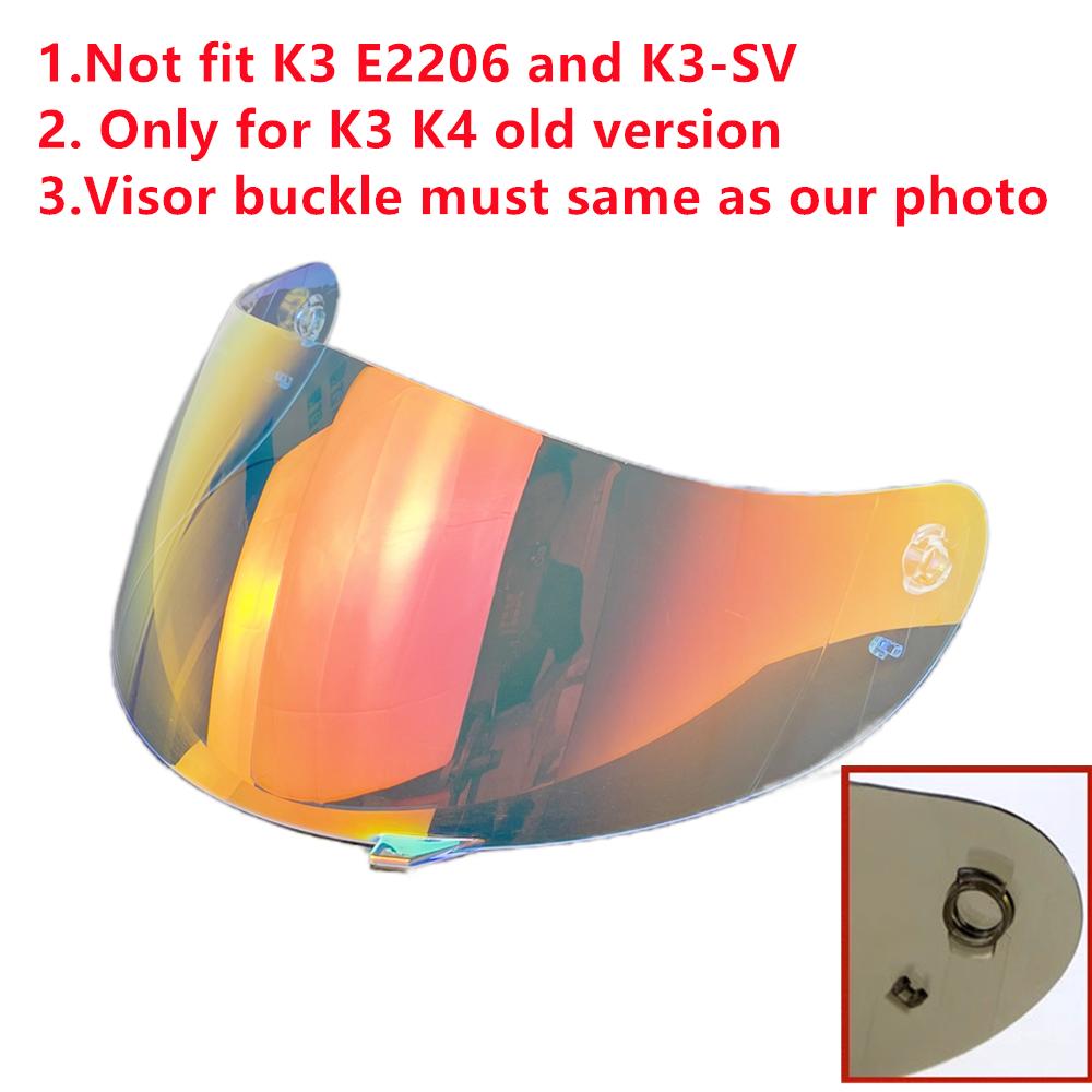 Visier für AGV Old K3 K4 Helm Zubehör Viseira Capacete Ersatz Sonnenschutzlinse Antibeschlagbeschichtung UV-Schutz Lentes