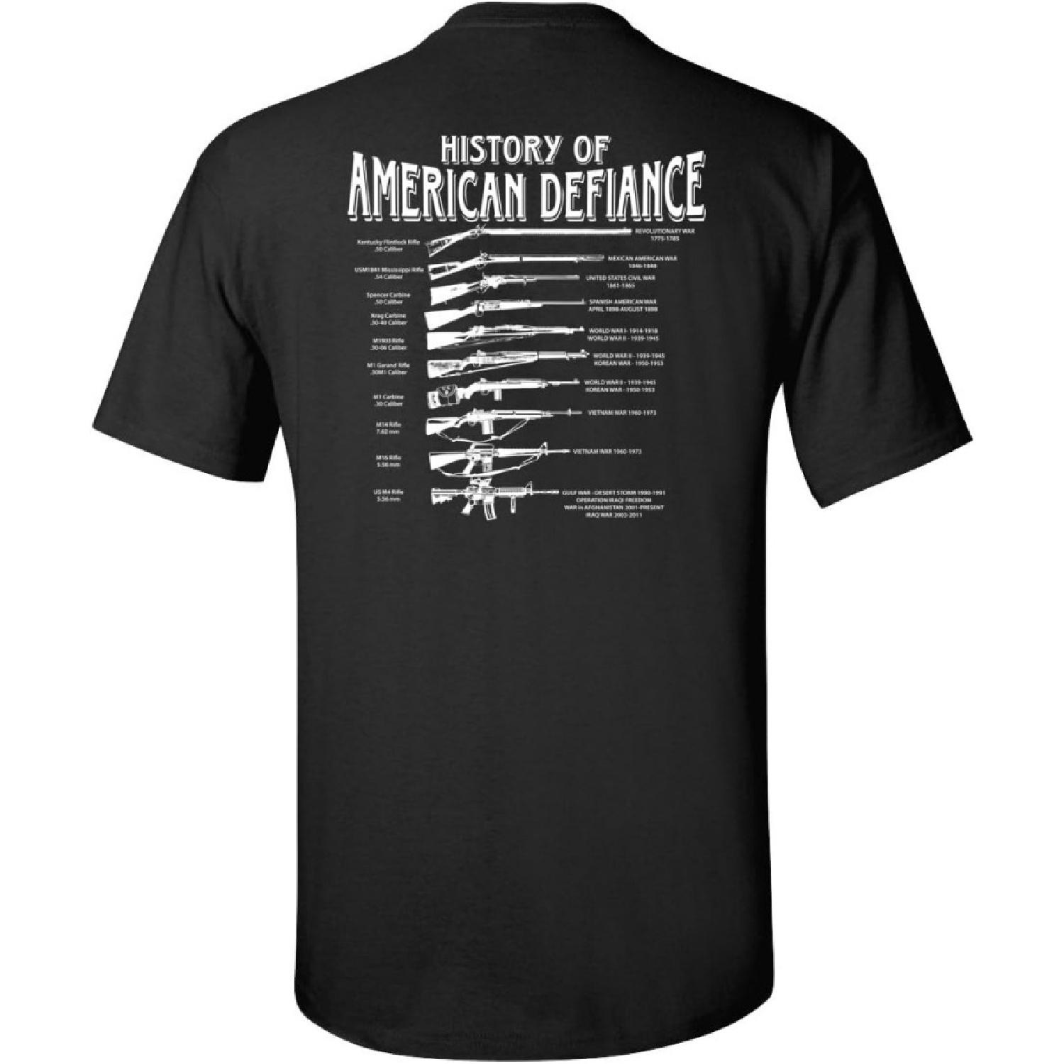 Gadsden and Culpeper History of American Defiance T-Shirt (Black) XXXXXL разноцветный