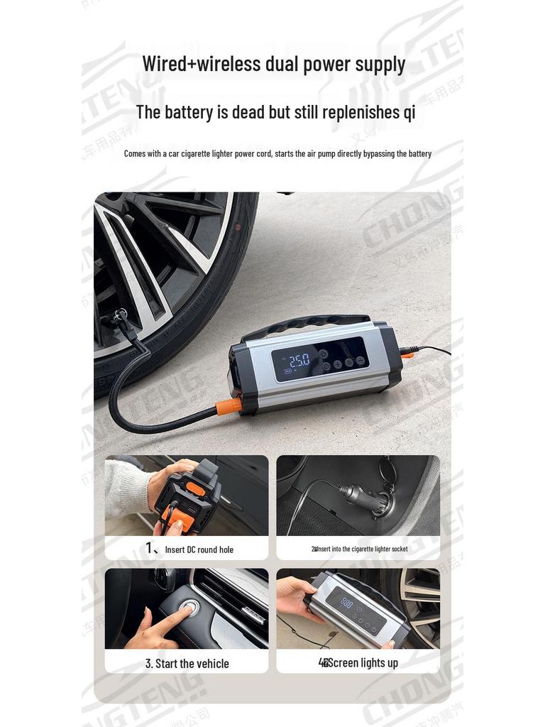 Chongteng Multi-functional Car Jump Starter & Tire Inflator Pack