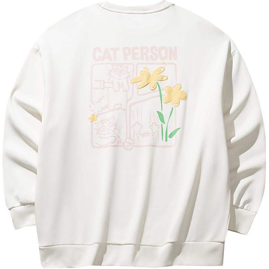 Anta Lifestyle Series Letter Sports Casual Simple Solid Color Round Neck Pullover Sweatshirt Women sweatshirt 962518717N-1