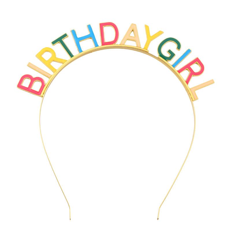 

1 шт. Повязка на голову для вечеринки по случаю дня рождения IT S MY BIRTHDAY Капающее масло Разноцветные буквы Корона на день рождения Повязка на голову для девочки