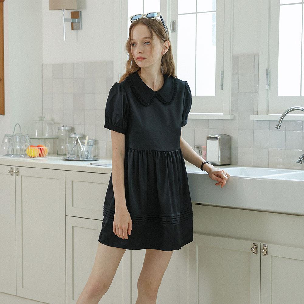Deondeulob Dd_Puff Sleeve Babydoll Dress_Black
