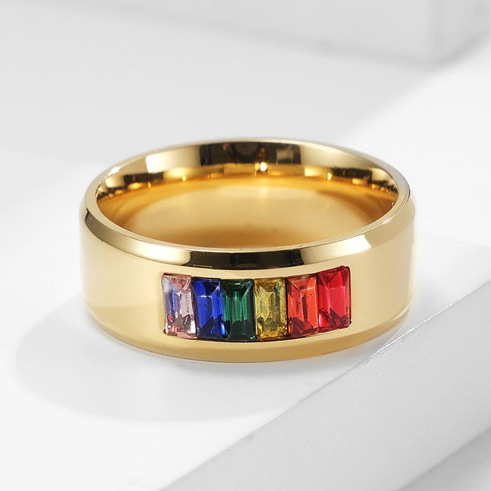 Inel Mândrie Curcubeu pentru Bărbați Femei Bijuterii Nuntă Logodnă