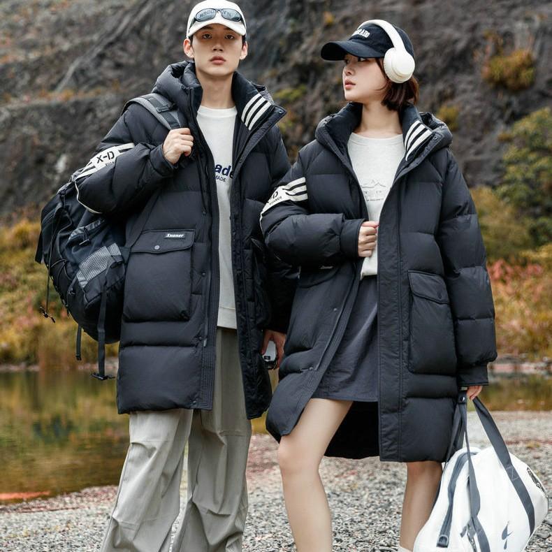 Couple down jacket women's tooling sports outdoor jacket winter medium and long hiking suit duck down
