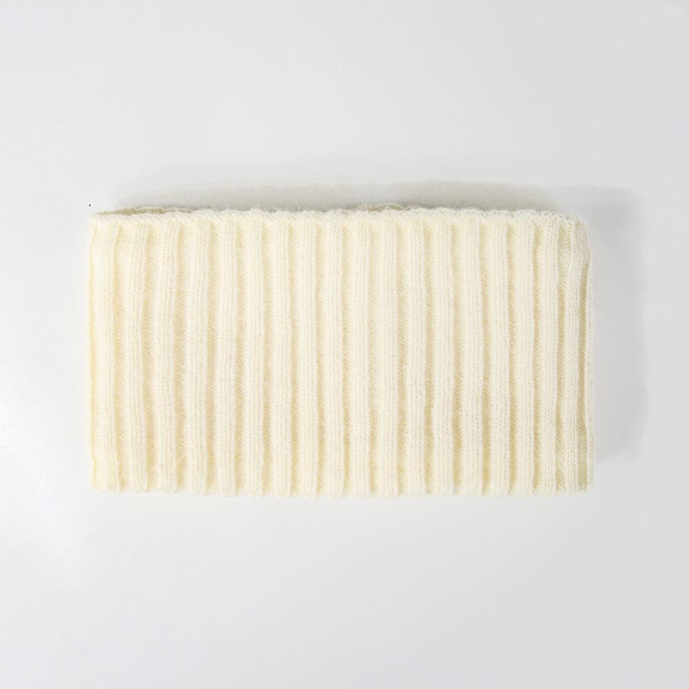 Plush Knitted Headband Ear Warm Winter Elastic Headband Sweet Solid Color Hairband Girl