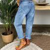 VEZFAA Women's Fashion Casual Solid Color Print High Waist Trousers Pants & Capris