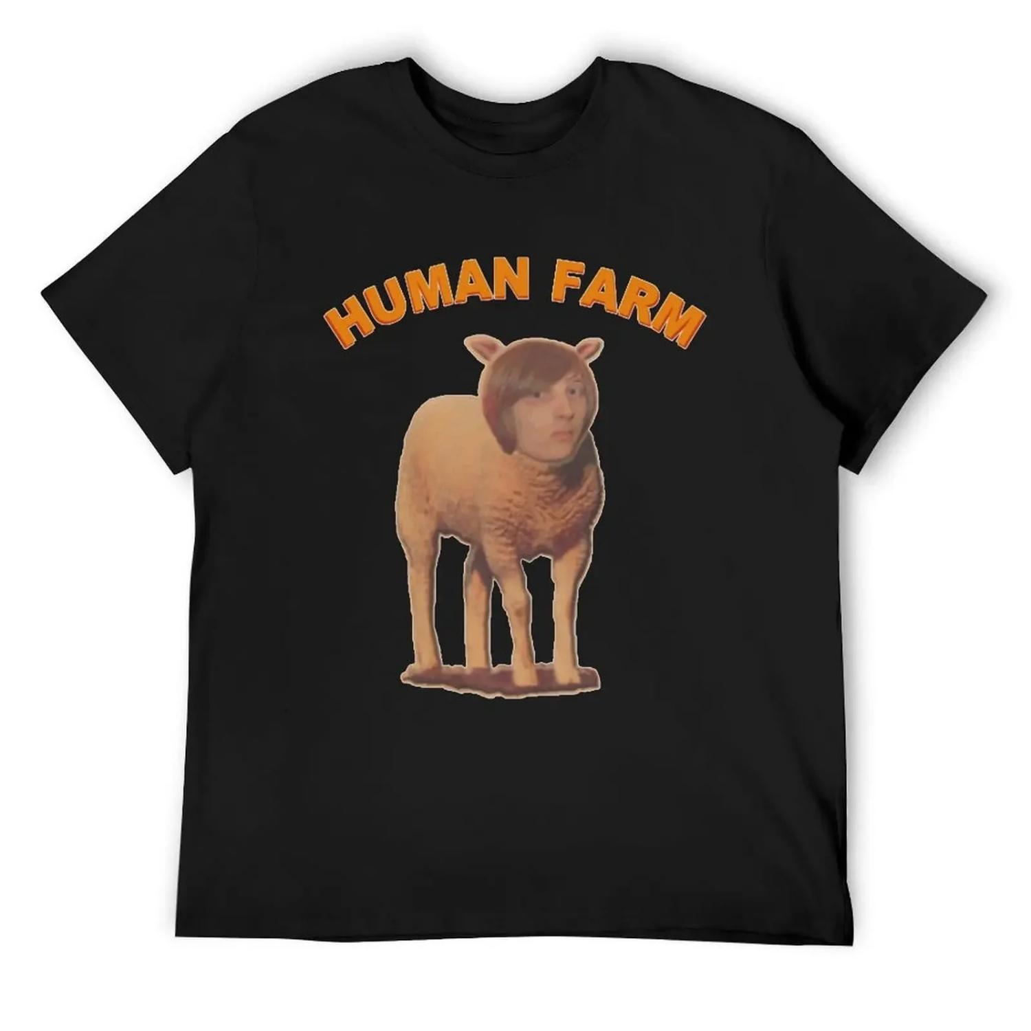 

Human Farm T-Shirt plain Louboutins croswit shirt man mens t shirts casual stylish S