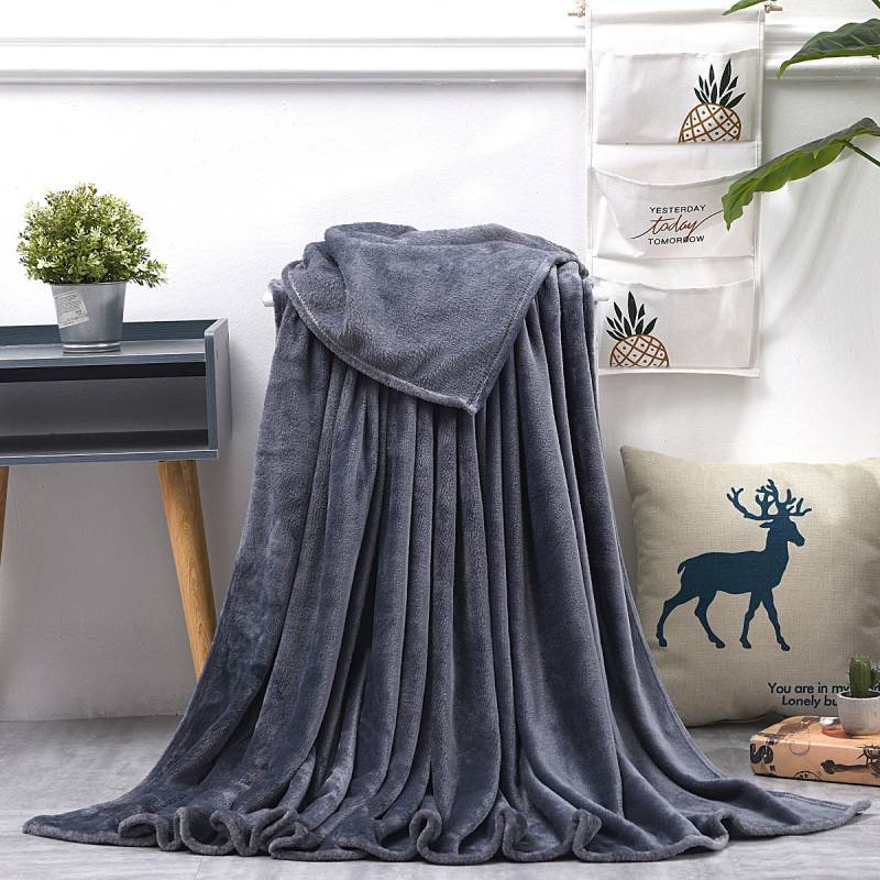 Simple Oversized Solid Color Soft Plush Blanket For Napping Sofa And Use Bedroom