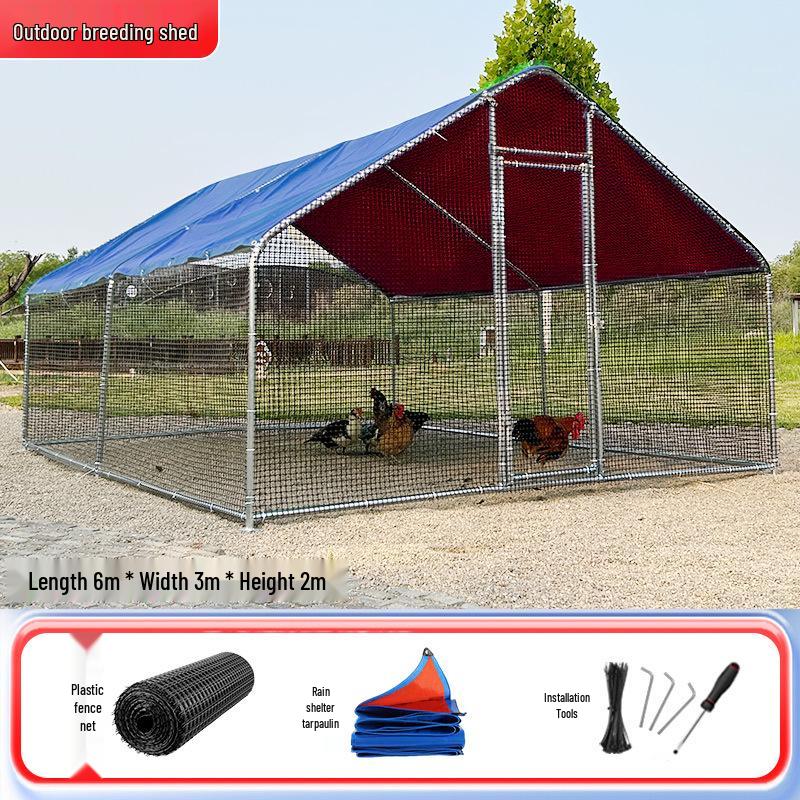 Extra Large Outdoor Chicken Coop & Cage: Rainproof, Sunproof, Multi-Use Shed for Ducks, Geese, and Peacocks