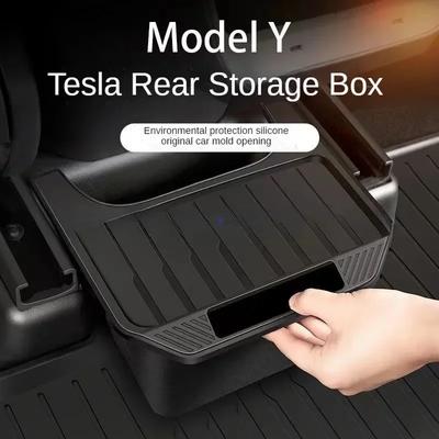 Κουτί αποθήκευσης πίσω καθίσματος για Tesla Model Y Organizer Κάδοι κεντρικής κονσόλας πίσω καθίσματος Σακούλα απορριμμάτων κάτω από το κάθισμα Αξεσουάρ