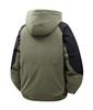 Trendy Hooded Patchwork Down Jacket for Couples: Autumn/Winter, Two-Way Zipper, 90% White Duck Down, Fashion Forward