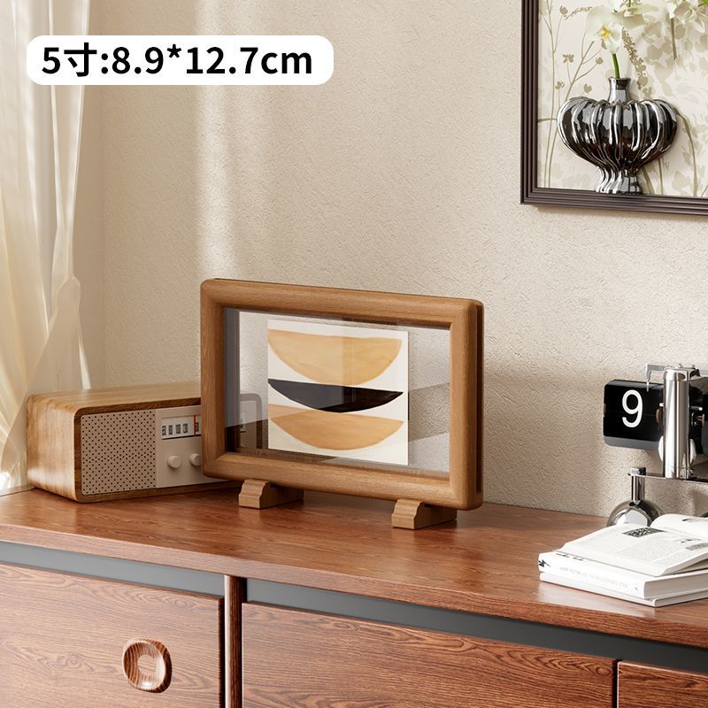 

Коричневая фоторамка из массива дерева, подставка, мойте фотографии, делайте каллиграфические рамки, DIY украшения