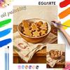 Christmas gingerbread cookie bowl digital painting oil painting art kit hand painting home decoration painting