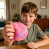 1/4 Stuks Transparant Glanzend Knoedel Knijpspeelgoed, Zacht Stoom Broodje Stressverlichtend Speelgoed, Handoefening Ontspanningstool voor Kinderen Volwassenen