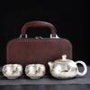 Dunhuang Silver Sterling Gongfu Tea Set - High-End Ceramic Gift