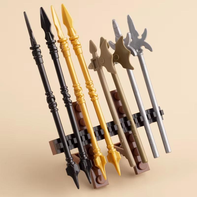 MOC Medieval Scene Building Blocks Military Camp Viking Warrior Soldiers Tent Outpost Pirate Ship Stable Castle Wall Bricks Toy