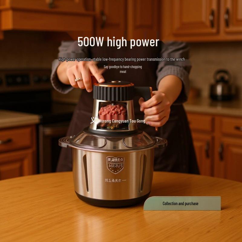 Stainless Steel Multi-Functional Meat Grinder & Vegetable Cutter High Power Processor