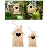 Paintable Mini Wooden Bird House Hanging Nest Box DIY Bird Cage for Outdoor Garden Courtyard Decorative Birds