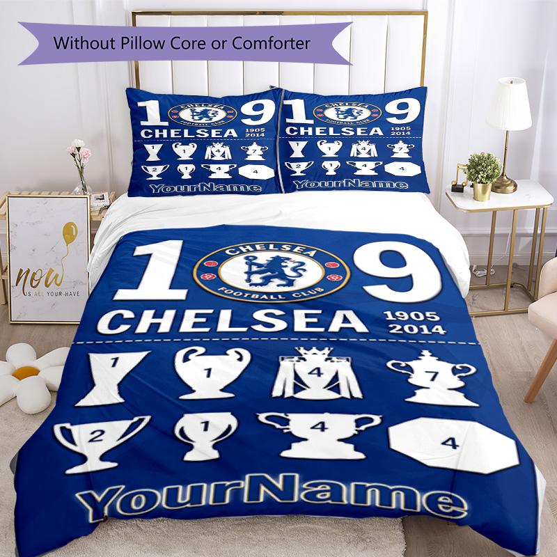 Chelsea Customize Your Name Bedding Set Breathable Duvet Cover with Pillowcases Home Decoration Birthday Gift