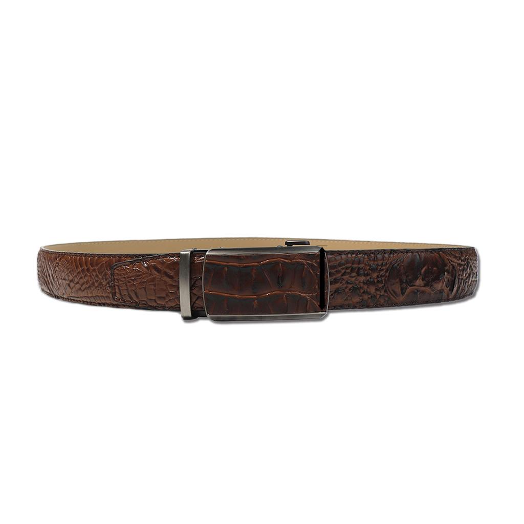 Belt Men'S Premium Alligator Pattern Belt Automatic Buckle Belt Men'S Trendy Men'S Belt