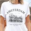 Amsterdam Shirt, Netherlands Bicycle T-shirt, Unisex