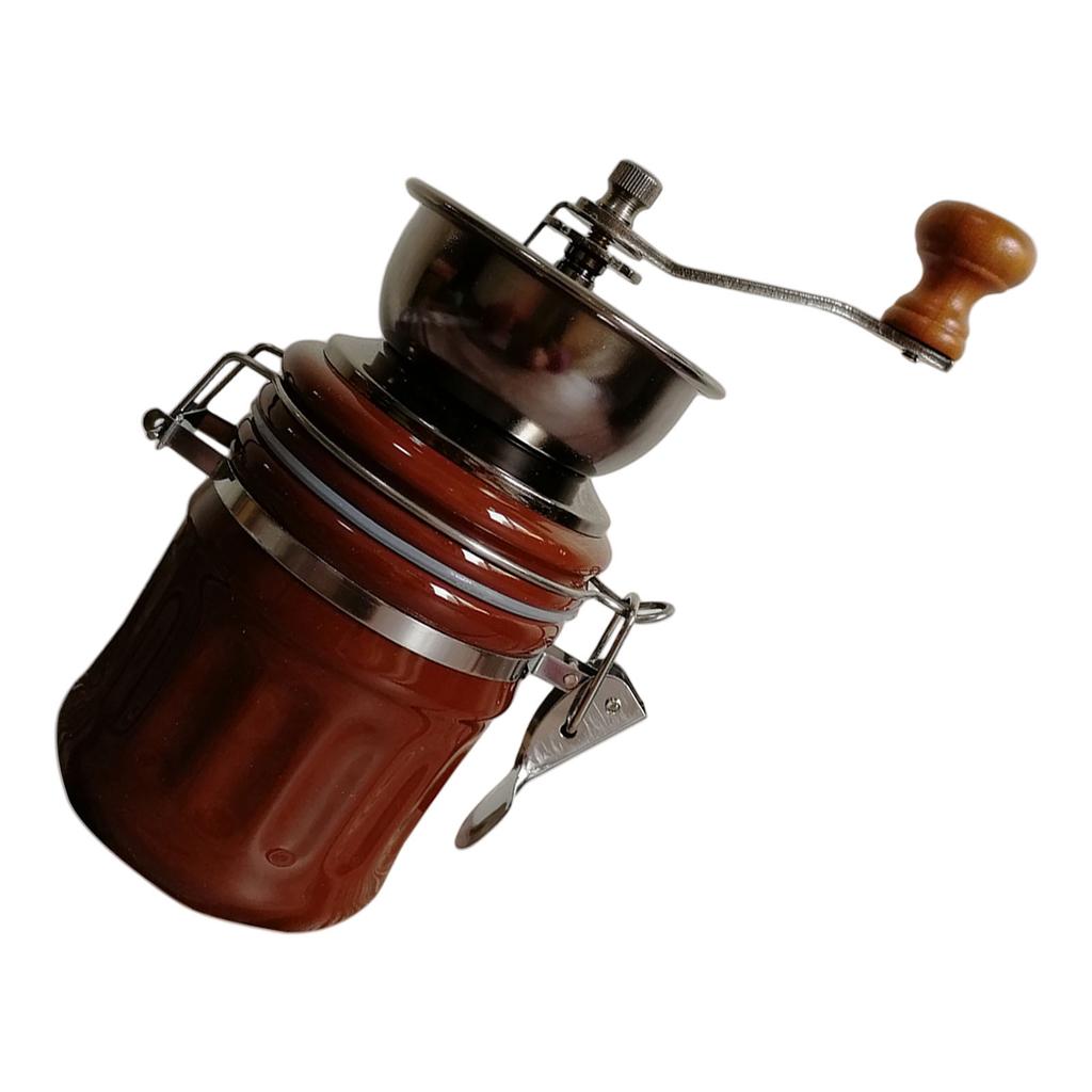 Vintage Ruční Mlýnek na Kávu Miniaturní Dřevěný Mlýnek na Kávová Zrna pro Domácí a Kancelářskou Výstavu Klasický French Press