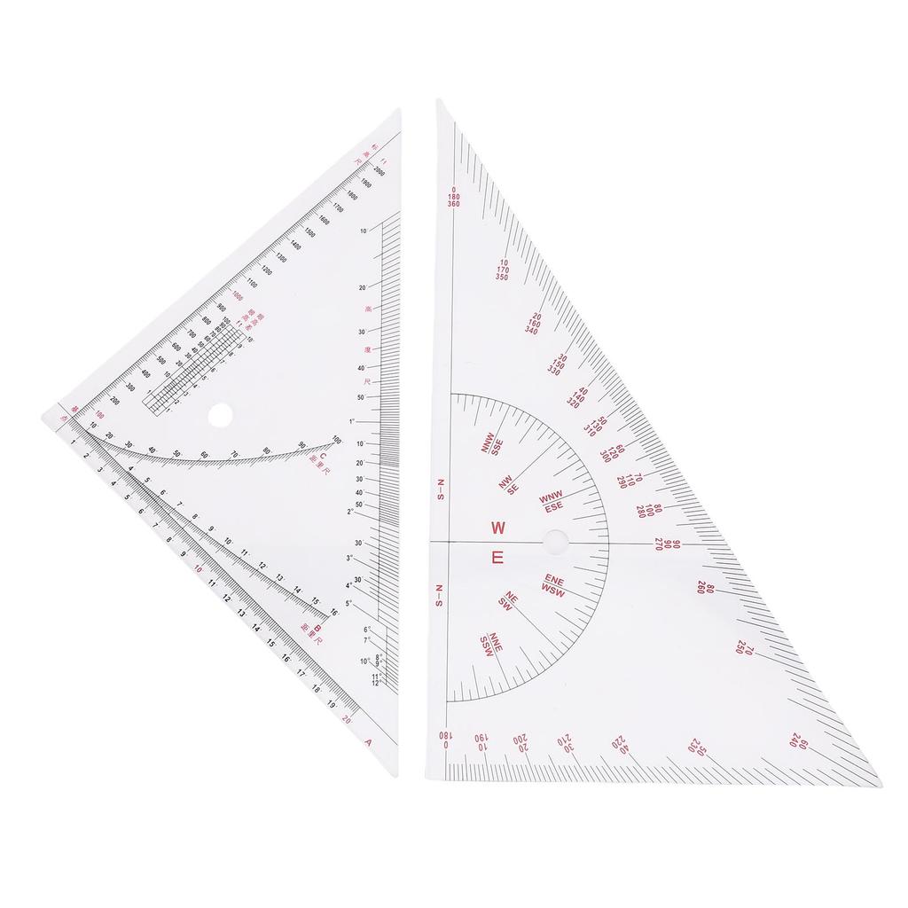 Chart Drawing Triangle Ruler 405mm Large Scale Multifunctional Acrylic Triangle Ruler Protractor Set for Distance