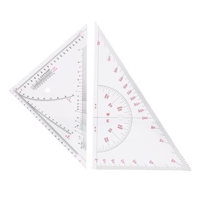 Zeichnungsdreieck 405mm Großmaßstab Multifunktionales Acryl-Dreieck Lineal Winkelmesser Set für Abstand