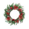 55cm Christmas Wreath with Artificial Leaves and Berries, Blue Multicolor for Front Door Holiday Decor